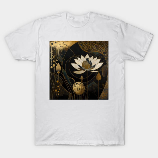 flower and gold T-Shirt by Imagier